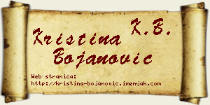 Kristina Bojanović vizit kartica